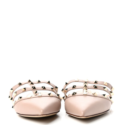 Valentino Garavani Nappa Rockstud Flat Cage Mules 39 Poudre 4 of 22