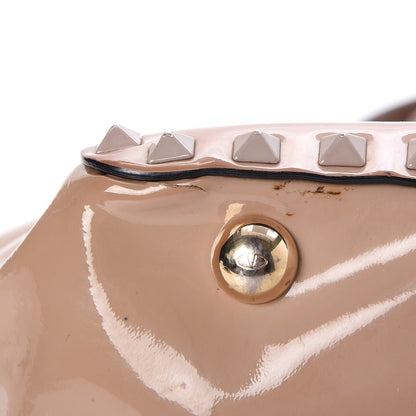 Valentino Garavani Patent Small Rockstud Tote Poudre 11 of 13