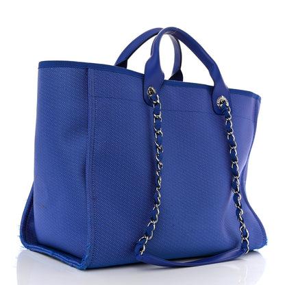 Chanel Mixed Fibers Medium Deauville Tote Blue Orange 4 of 14