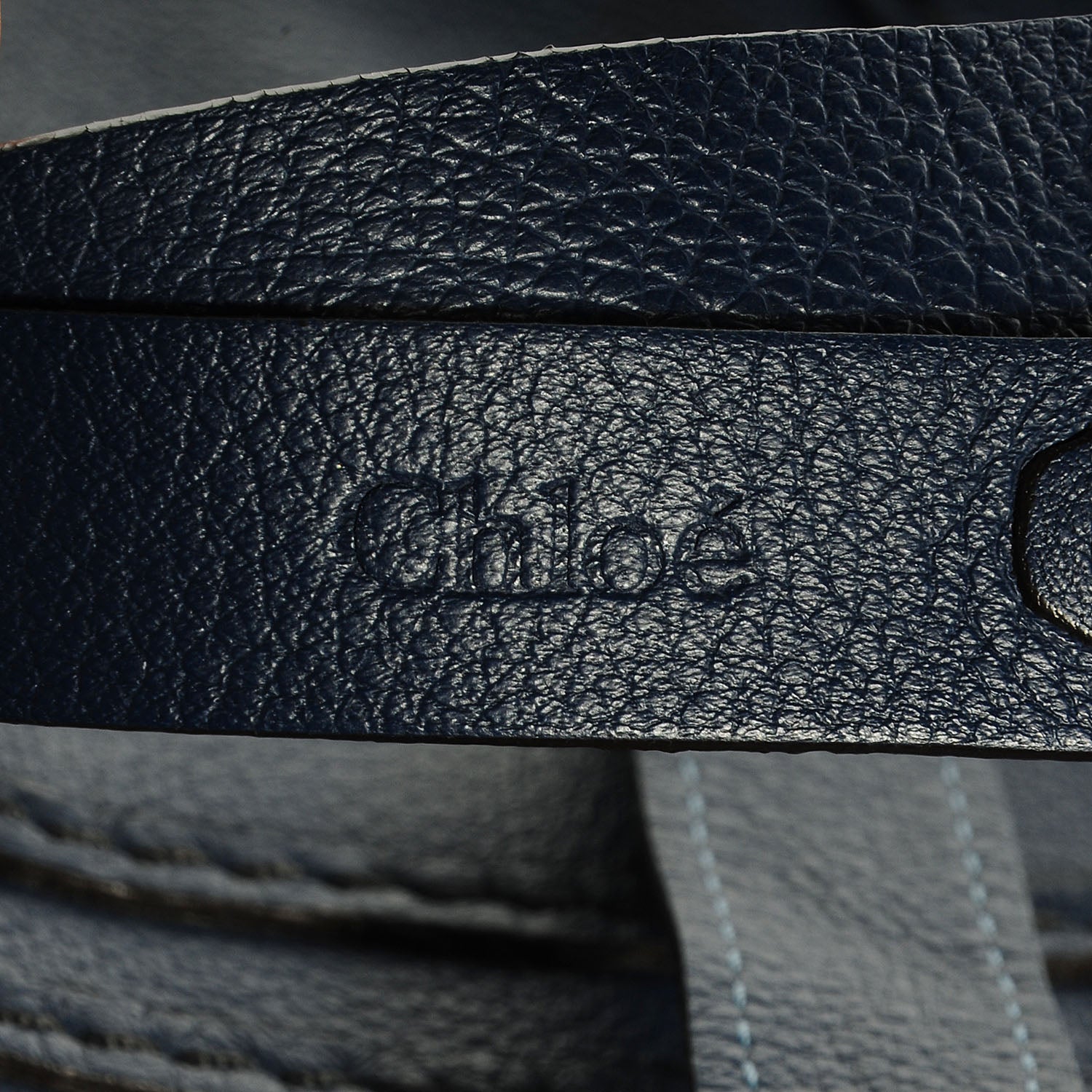 Chloe Calfskin Medium Marcie Round Crossbody Bag Royal Navy 7 of 12