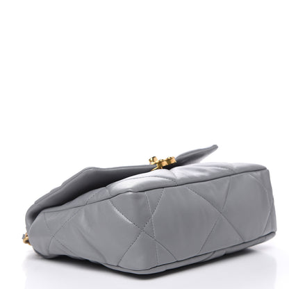 Chanel Lambskin Quilted Medium 19 Flap Grey 4 of 10