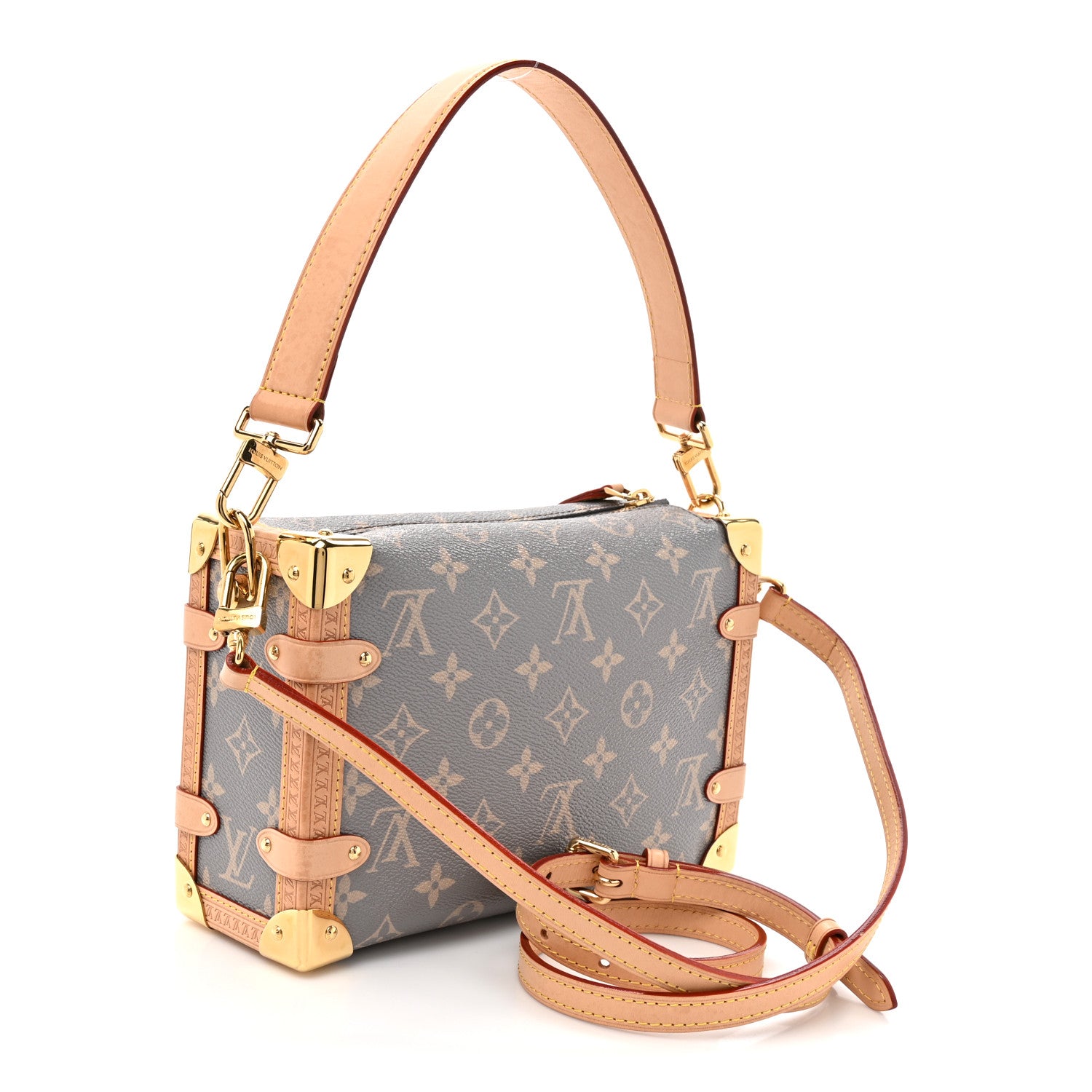 Louis Vuitton Monogram Side Trunk MM Trianon Gray 3 of 11