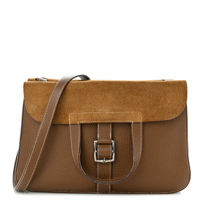 Hermes Taurillon Clemence Halzan 31 GM Etoupe 1 of 11