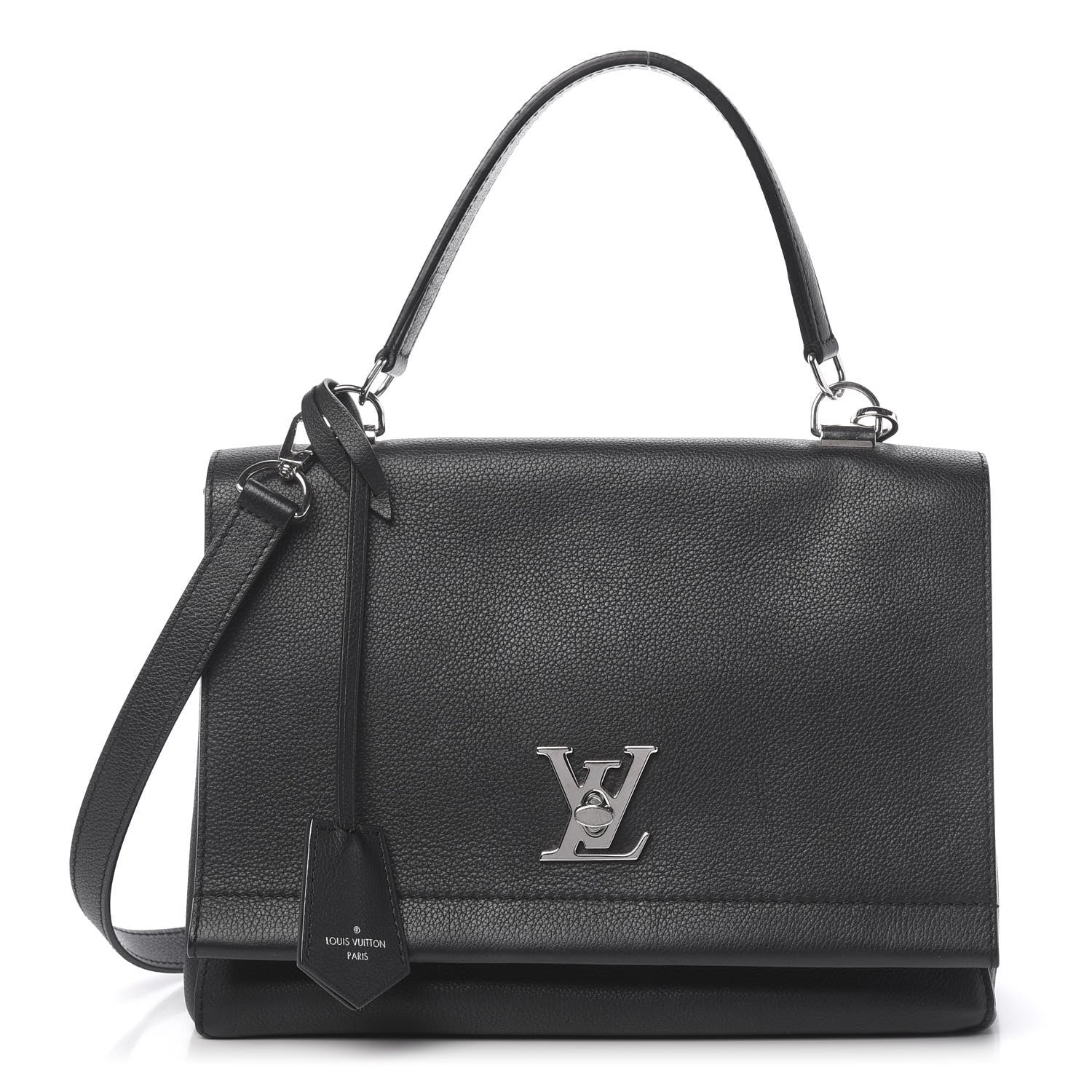 Louis Vuitton Soft Calfskin Lockme II Top Handle Black 1 of 9