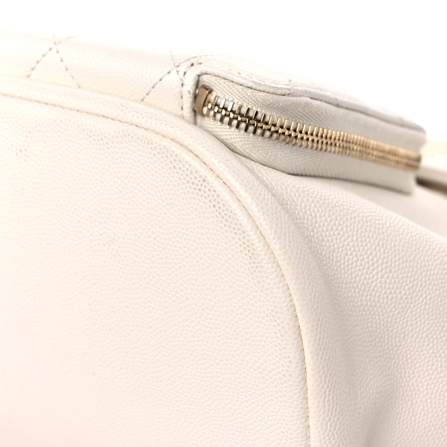 Caviar Quilted Business Affinity Backpack White
