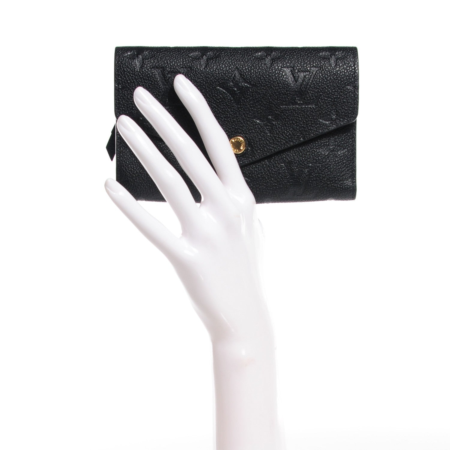 Louis Vuitton Empreinte Compact Curieuse Wallet Black 2 of 14