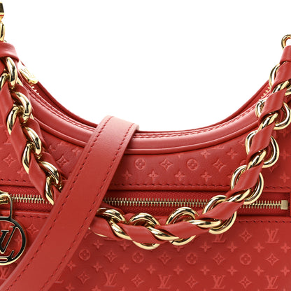 Louis Vuitton Calfskin Nanogram Embossed Loop PM Rouge 7 of 9