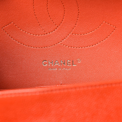 Chanel Pearly Caviar Quilted Jumbo Double Flap Orange 8 of 12