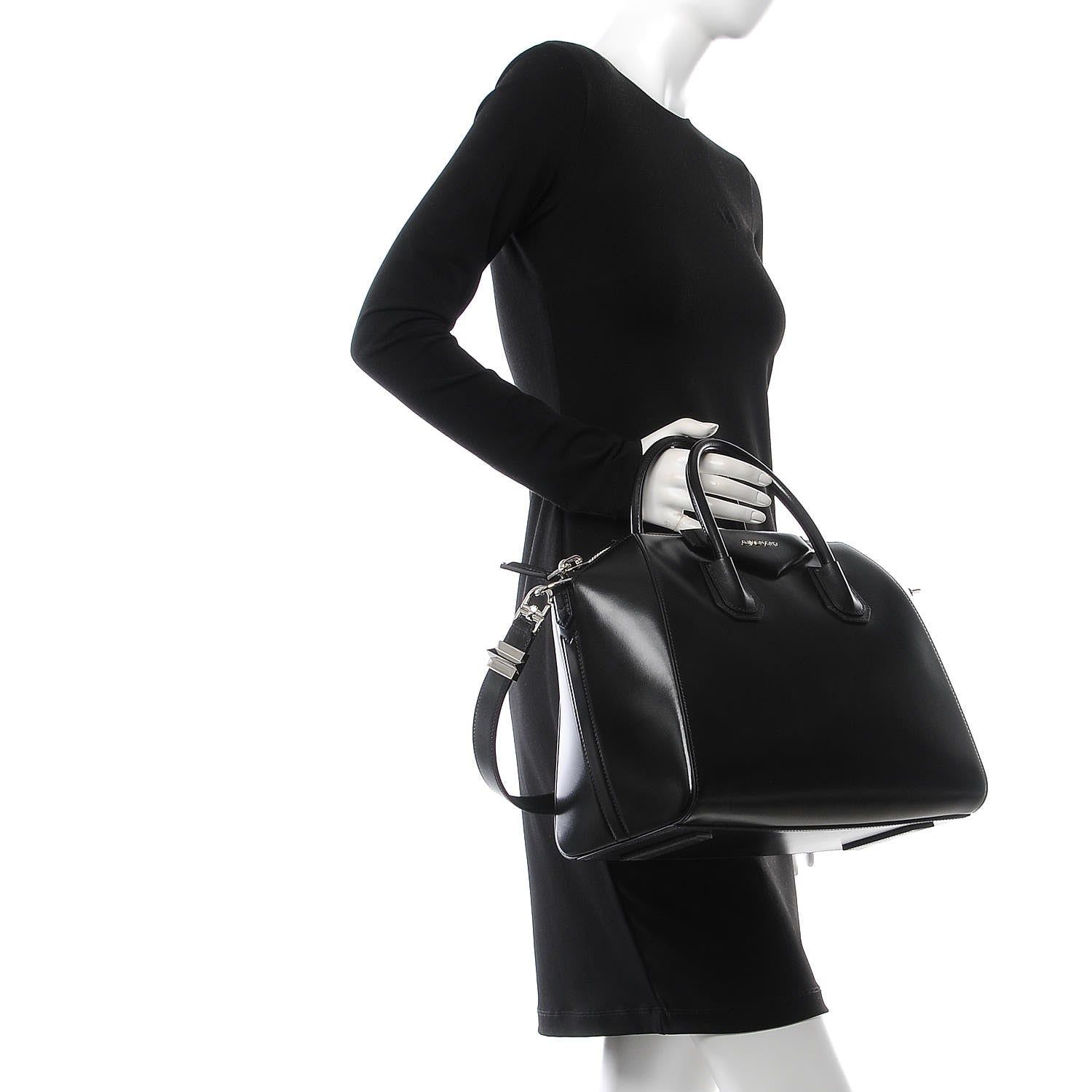 Givenchy Shiny Lord Calfskin Medium Antigona Black 2 of 8