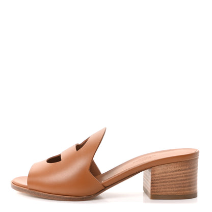 Hermes Raw Edged Calfskin Mona Sandals 36 Naturel 1 of 10