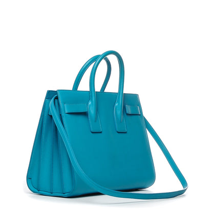 Saint Laurent Calfskin Small Sac De Jour Turquoise 3 of 7