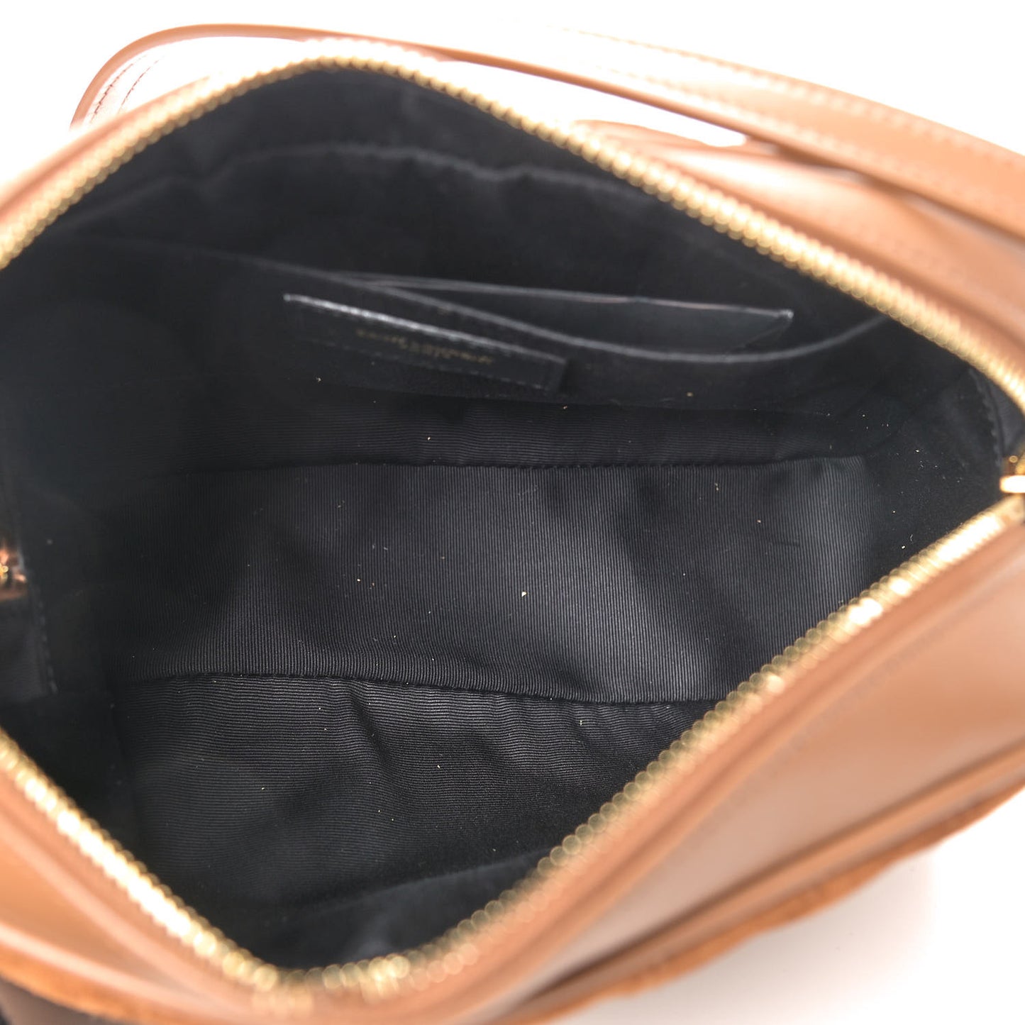 Suede Matelasse Monogram Lou Camera Bag Cinnamon