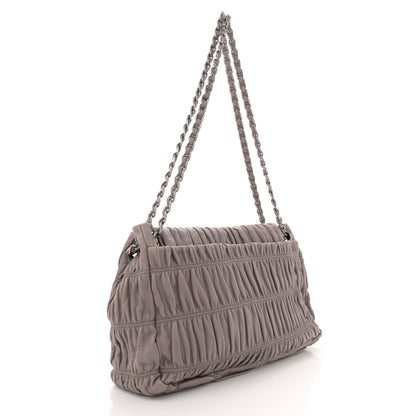 Prada Nappa Gaufre Flap Chain Shoulder Bag Bambu 2 of 11