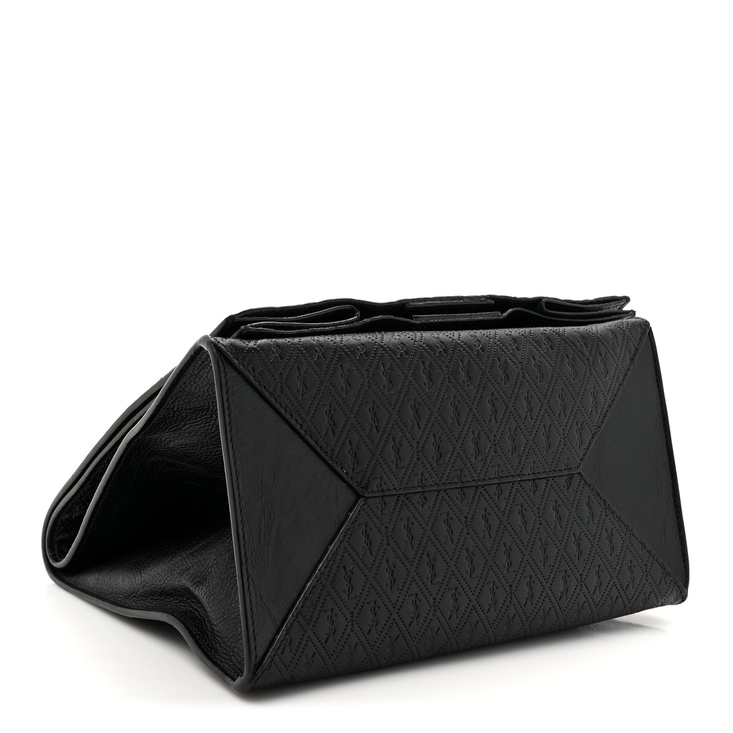 Calfskin Monogram Deli Paper Bag  Vintage Black