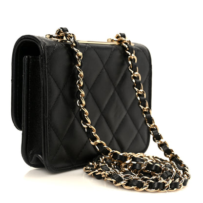 Chanel Lambskin Quilted Trendy CC Card Holder On Chain Black 3 of 12