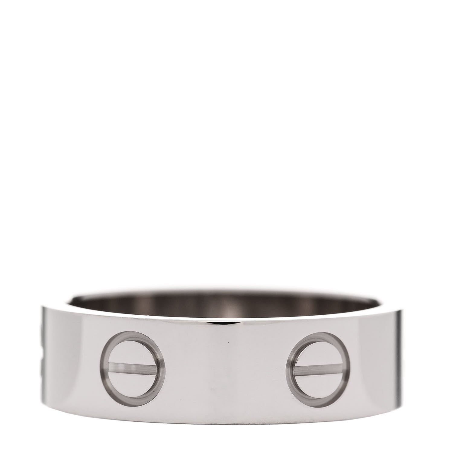 Cartier 18K White Gold 5.5mm LOVE Ring 54 6.75 3 of 4