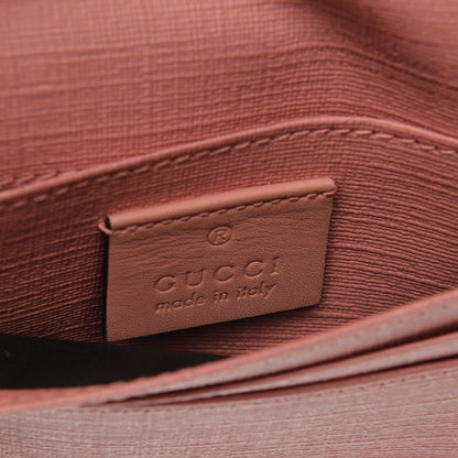 Gucci GG Supreme Monogram Face Embroidered Card Case Wallet Pink 6 of 7