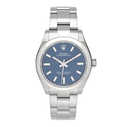 Rolex Stainless Steel 31mm Oyster Perpetual Watch Bright Blue 277200 1 of 6