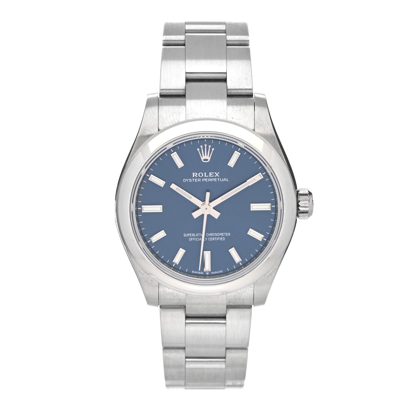 Stainless Steel 31mm Oyster Perpetual Watch Bright Blue 277200
