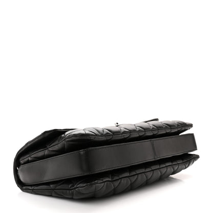 Chanel Lambskin Quilted Maxi Chanel 3 Flap Black 4 of 11