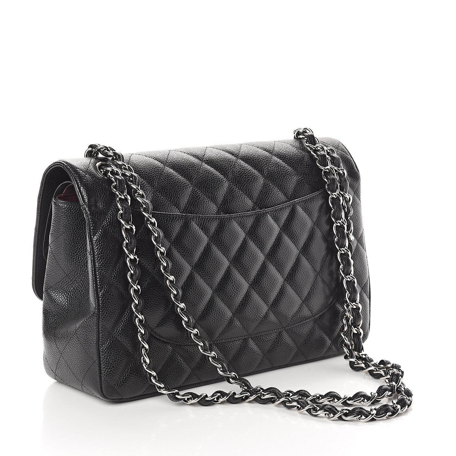 Chanel Caviar Quilted Jumbo Double Flap Black 2 of 9