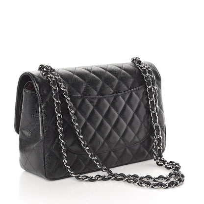 Chanel Caviar Quilted Jumbo Double Flap Black 2 of 9