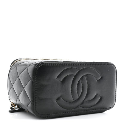 Chanel Lambskin Quilted Small CC Dynasty Vanity Case With Chain Black 4 of 10