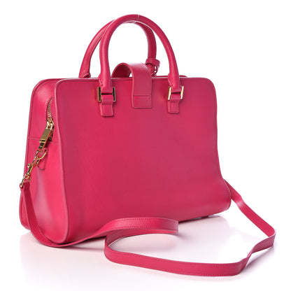 Saint Laurent Calfskin Small Monogram Cabas Fuchsia 4 of 15