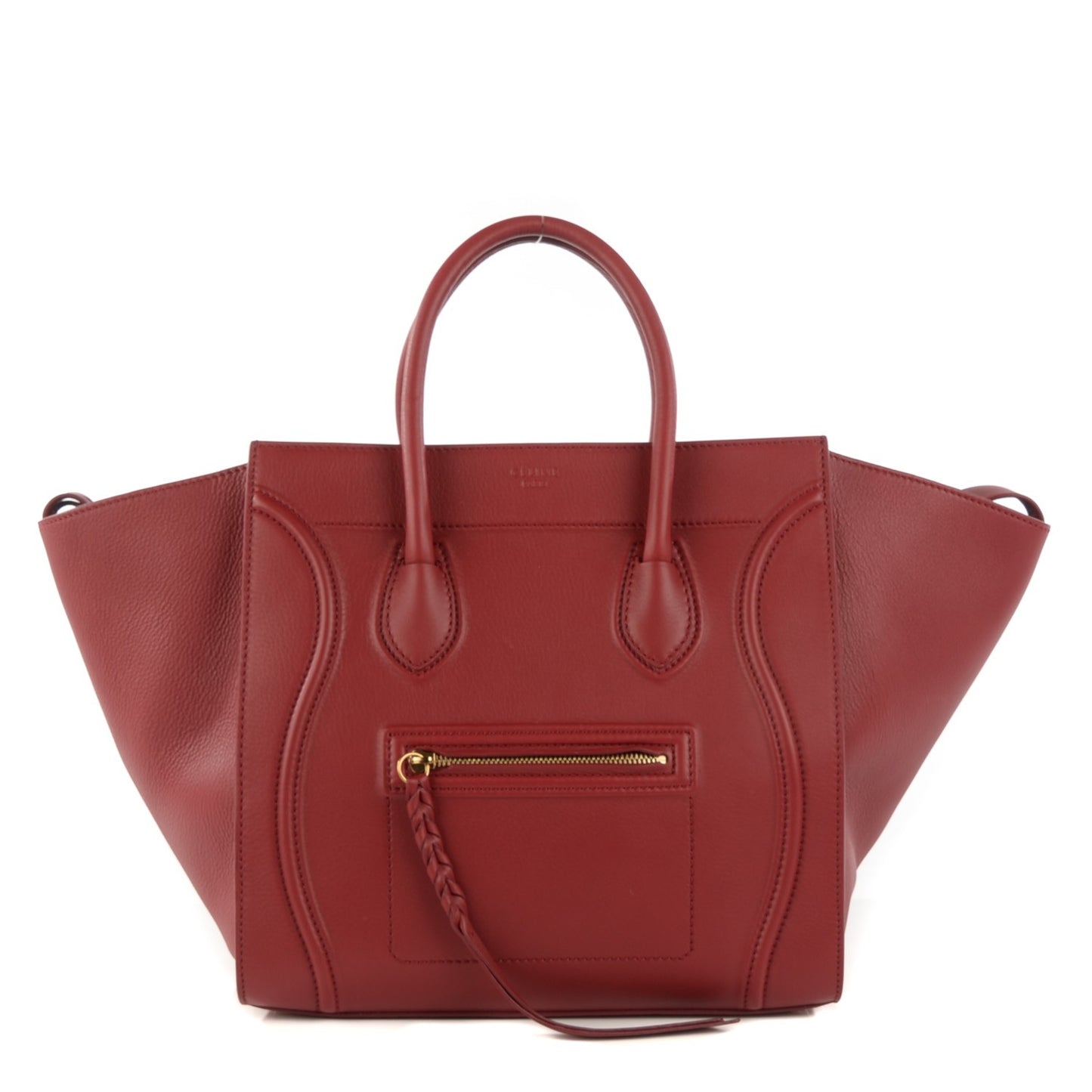 Supple Calfskin Medium Phantom Luggage Red