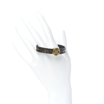 Louis Vuitton Monogram LV Circle Reversible Bracelet 17 Black 2 of 6