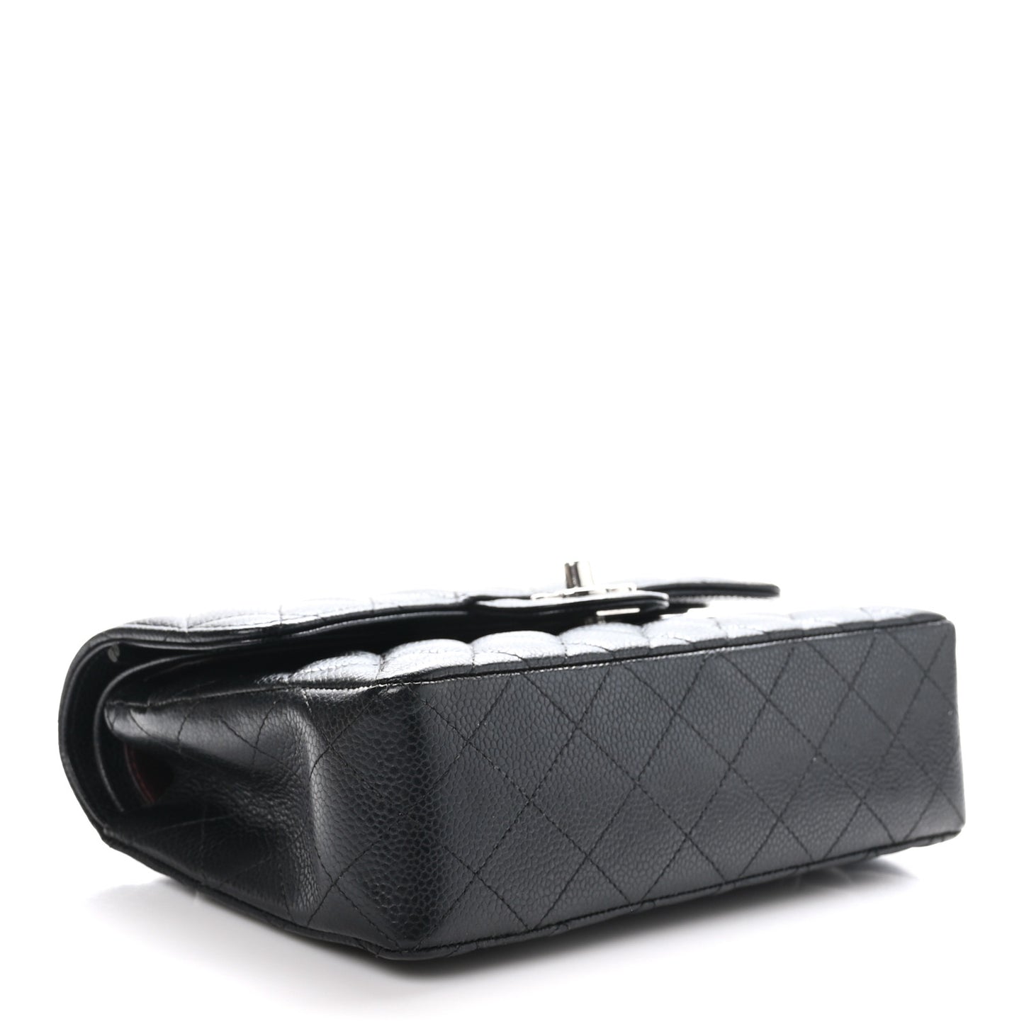 Caviar Quilted Small Double Flap Black