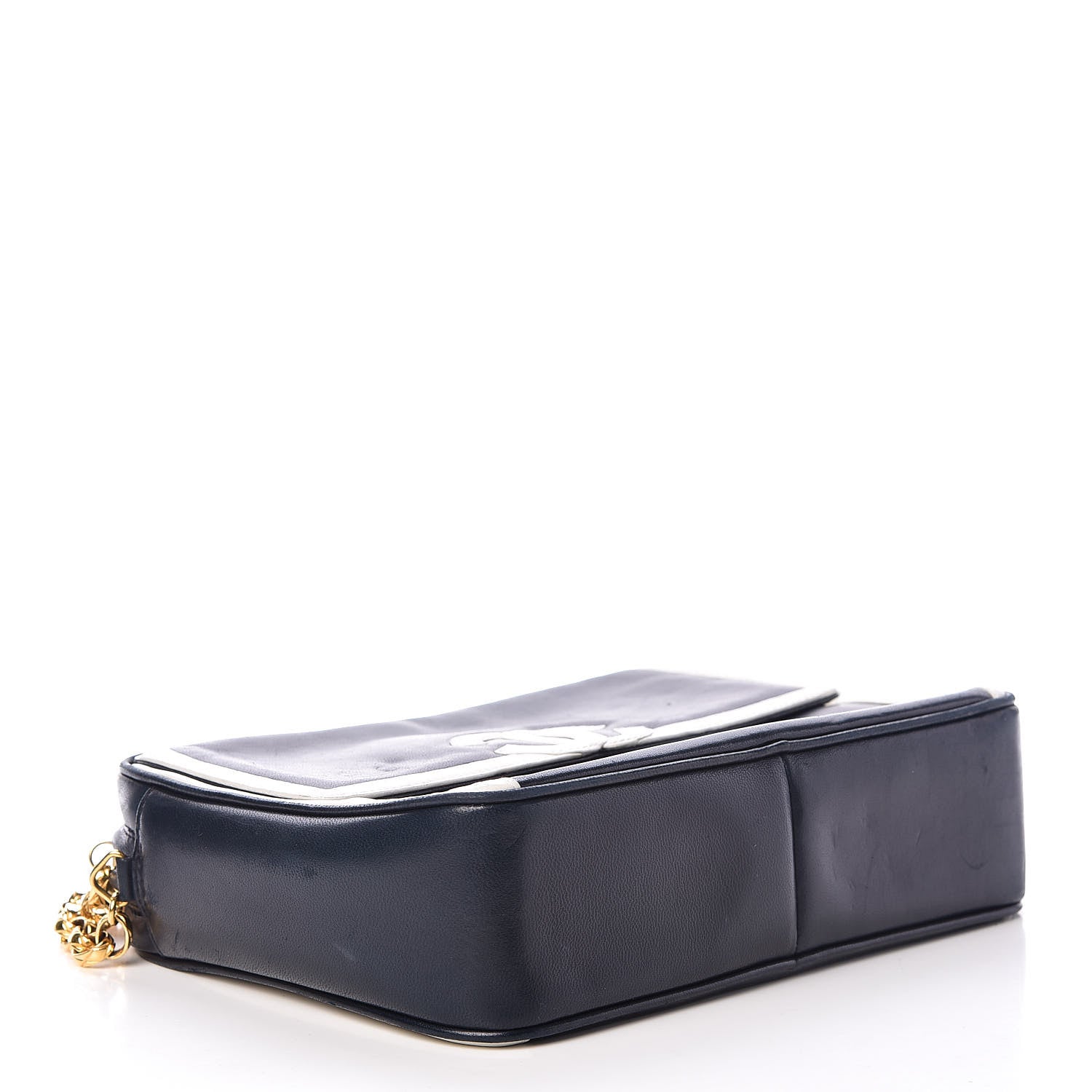 Chanel Lambskin Tassel Camera Case Navy White 4 of 18