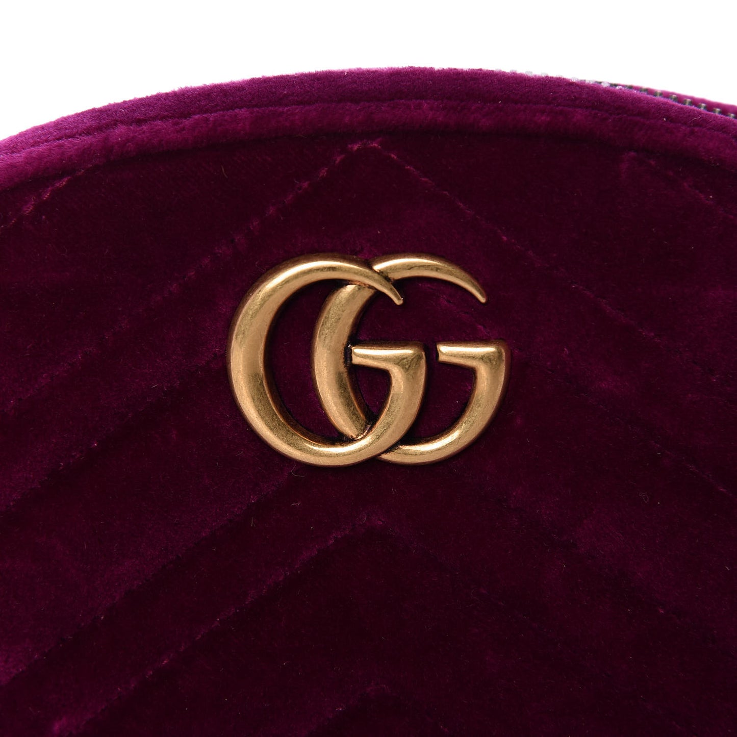 Velvet Matelasse GG Marmont Belt Bag 85 34 Fuchsia Violet Cyclamen