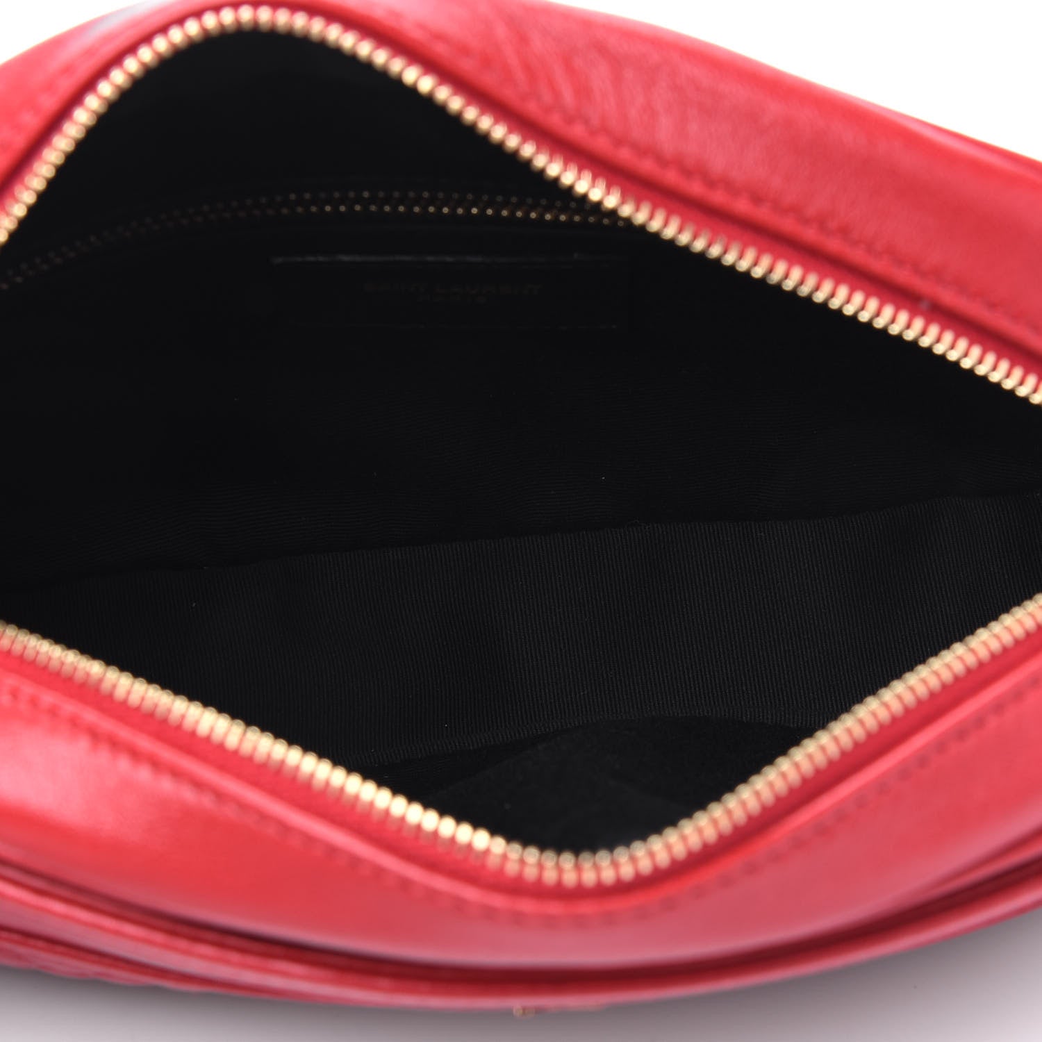 Saint Laurent Lambskin Quilted Monogram Victoire Camera Bag Rouge Eros 4 of 5