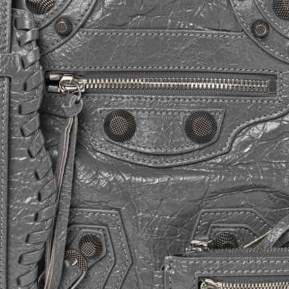 Balenciaga Agneau Arena Le Cagole Crossbody Bag Grey 9 of 11