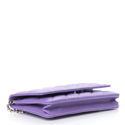 Chanel Caviar Quilted Wallet On Chain WOC Purple 4 of 14