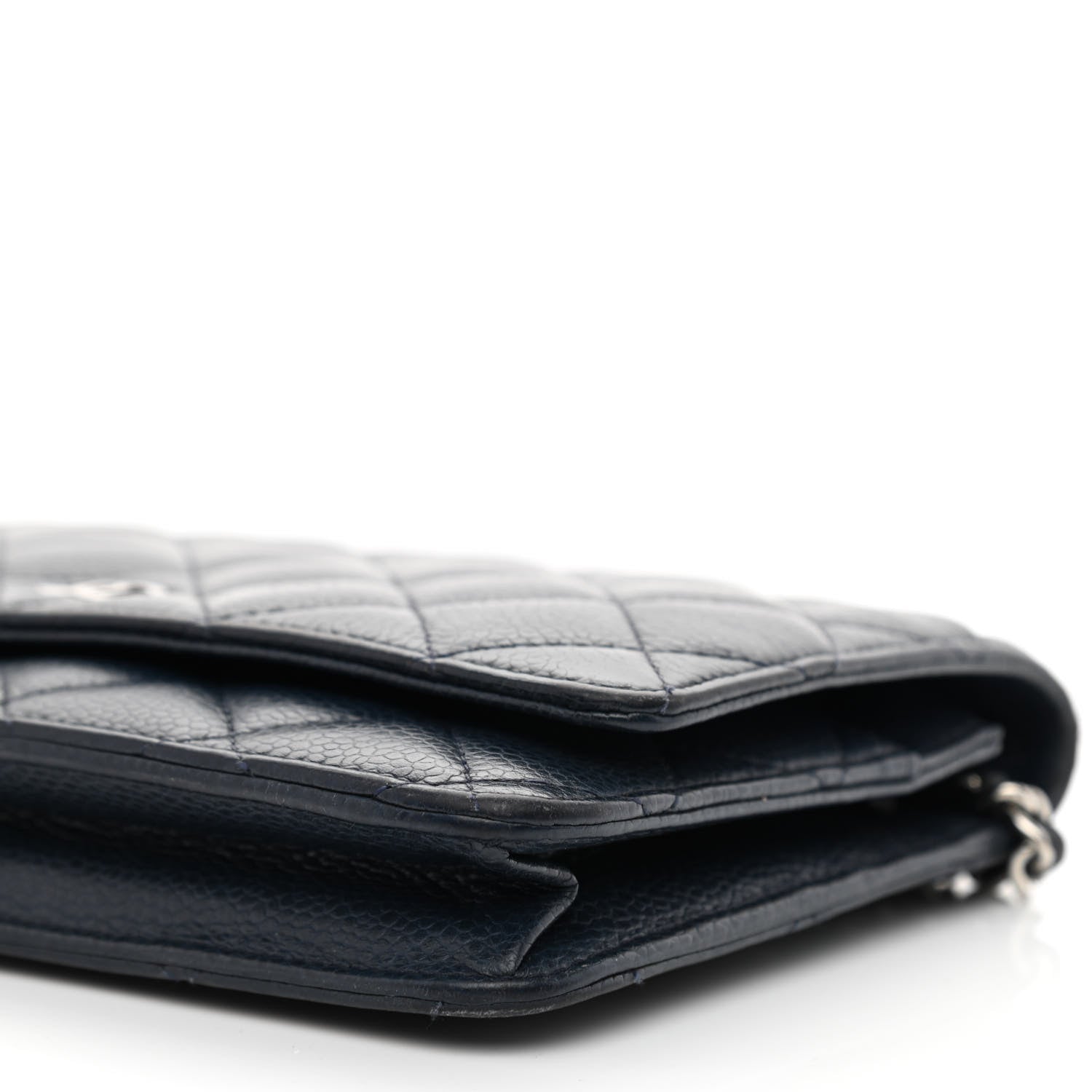Chanel Caviar Quilted Wallet On Chain WOC Navy Blue 11 of 12