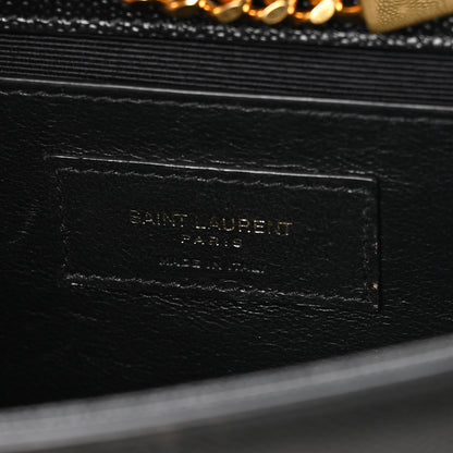 Saint Laurent Grain De Poudre Small Monogram Kate Satchel Black 6 of 11