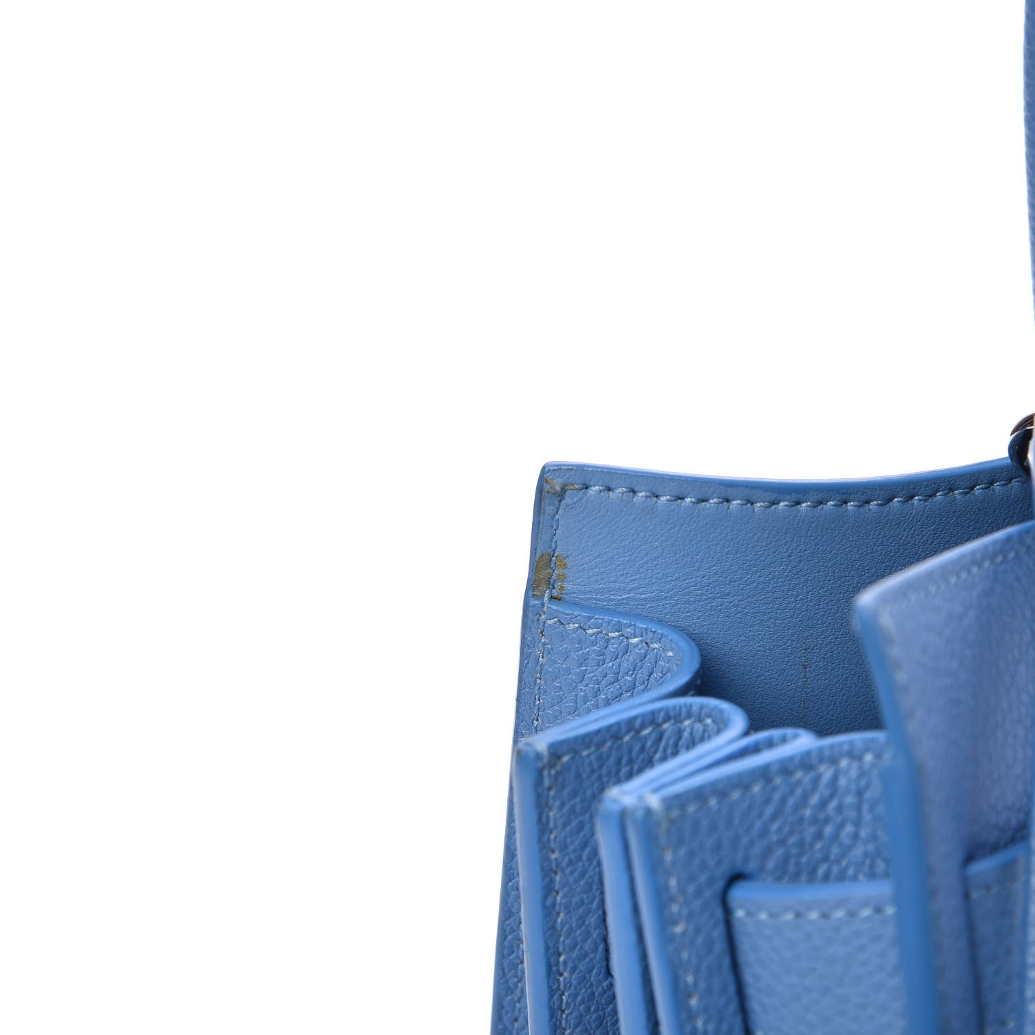 Saint Laurent Grained Calfskin Baby Sac De Jour Blue Clair 11 of 13