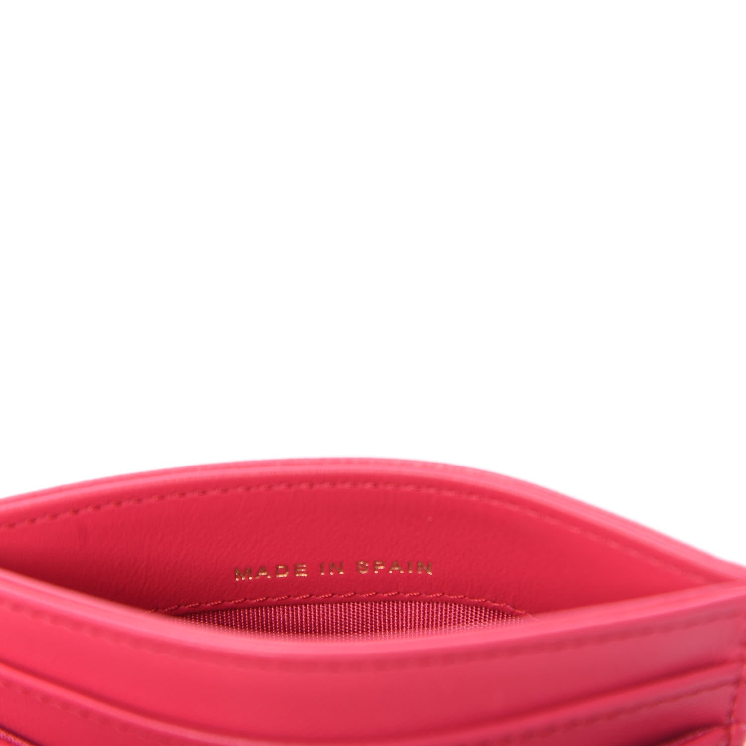 Chanel Shiny Goatskin Quilted 19 Card Holder Dark Pink 7 of 9