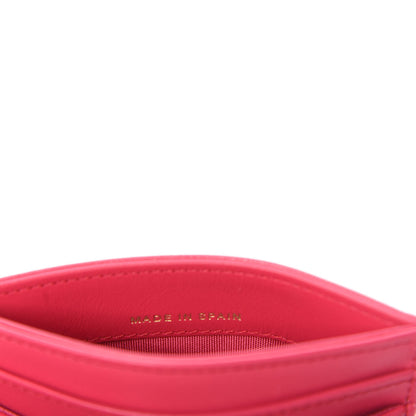 Chanel Shiny Goatskin Quilted 19 Card Holder Dark Pink 7 of 9