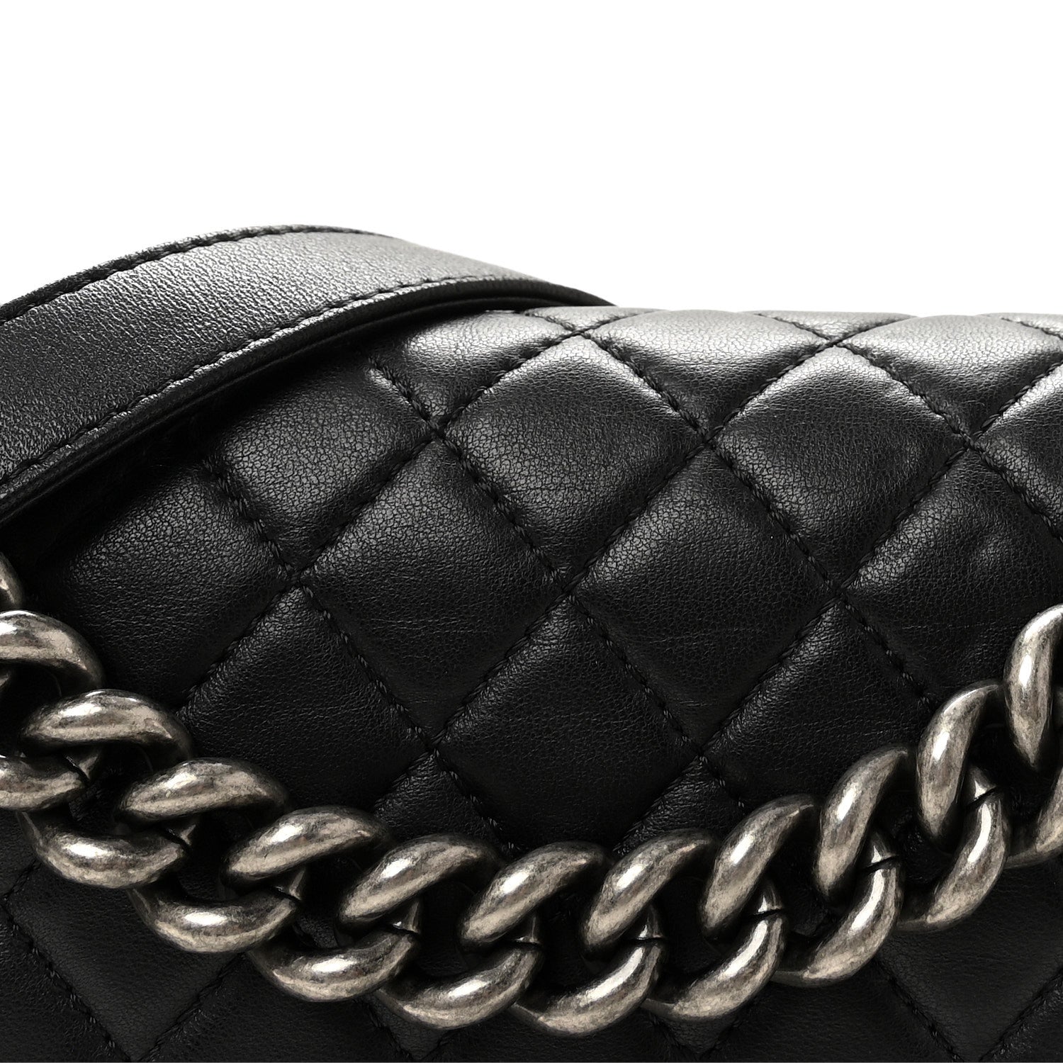 Chanel Lambskin Quilted Medium Boy Flap Black 8 of 10