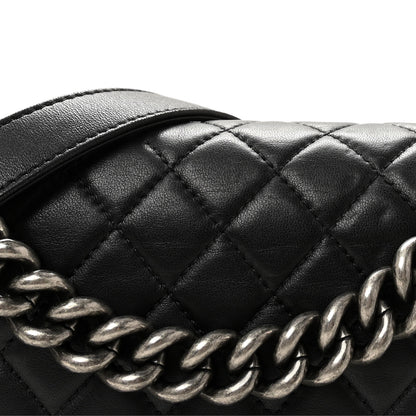 Chanel Lambskin Quilted Medium Boy Flap Black 8 of 10