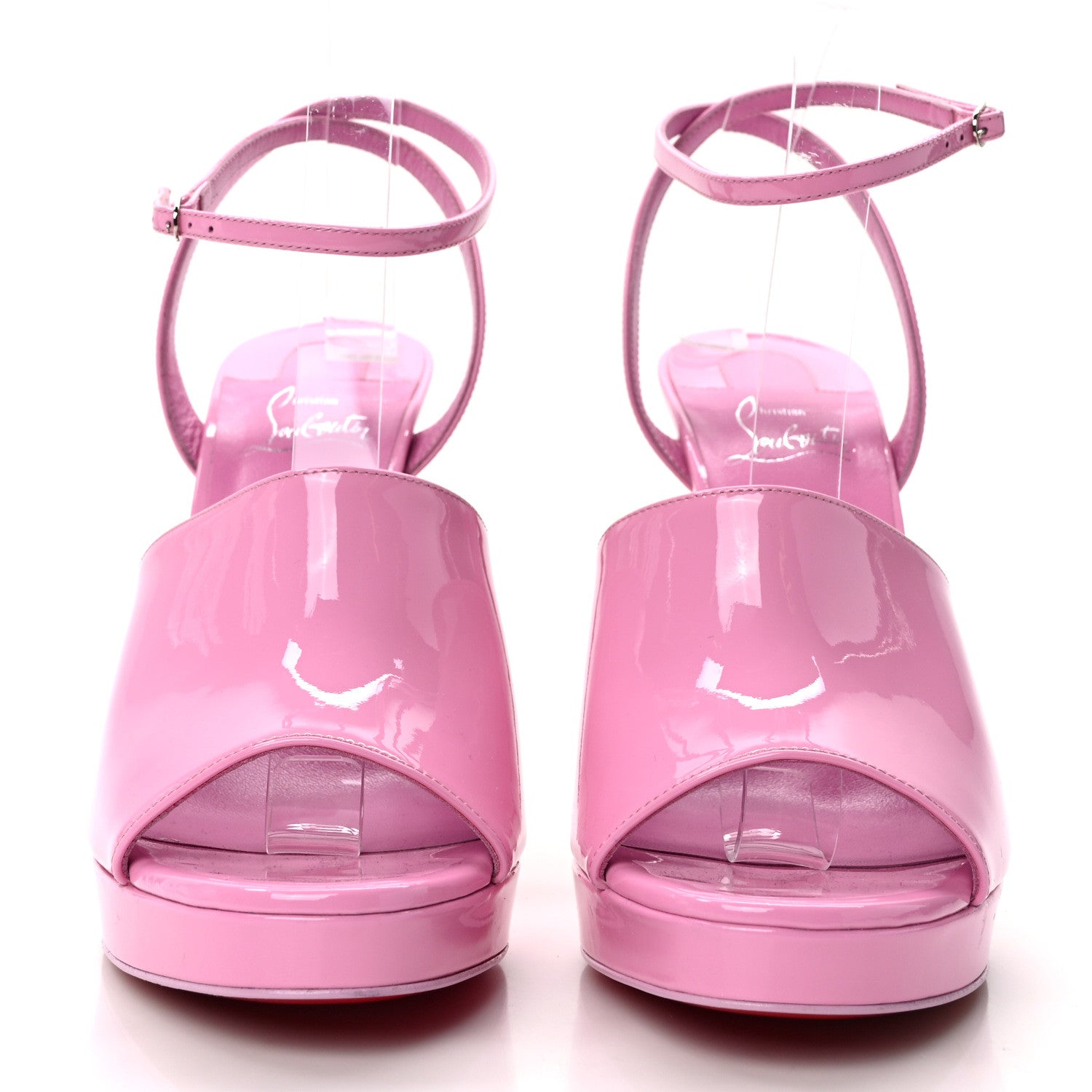Christian Louboutin Patent Miradona 120 Sandals 41 Pink 2 of 8