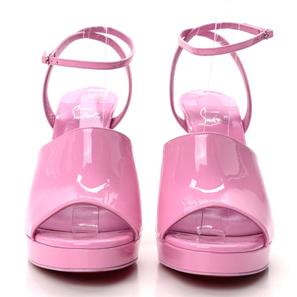 Christian Louboutin Patent Miradona 120 Sandals 41 Pink 2 of 8