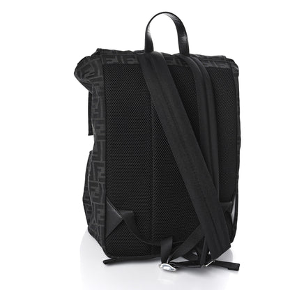 Fendi Recycled Fabric Jacquard Vitello Astro FF 1974 Medium Fendiness Backpack Asfalto Black 3 of 8