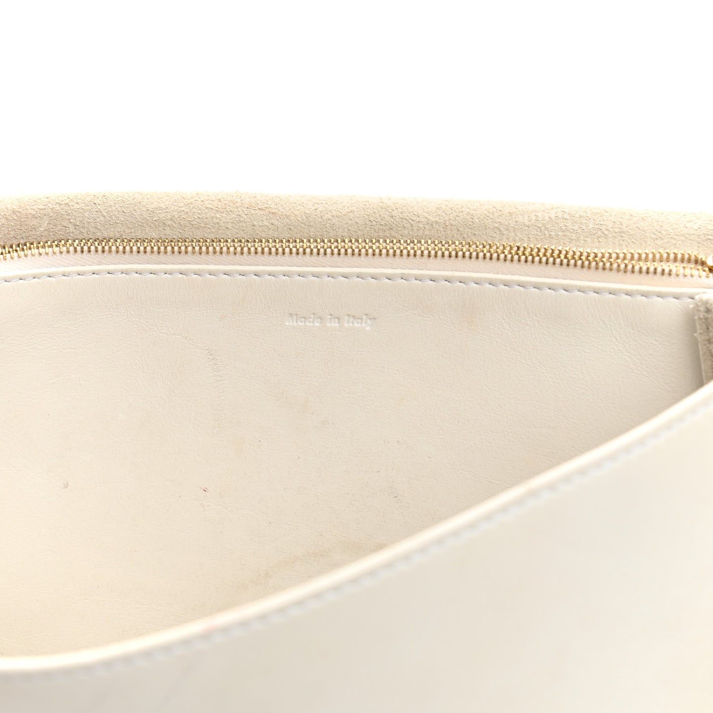 Natural Calfskin Bum Bag White