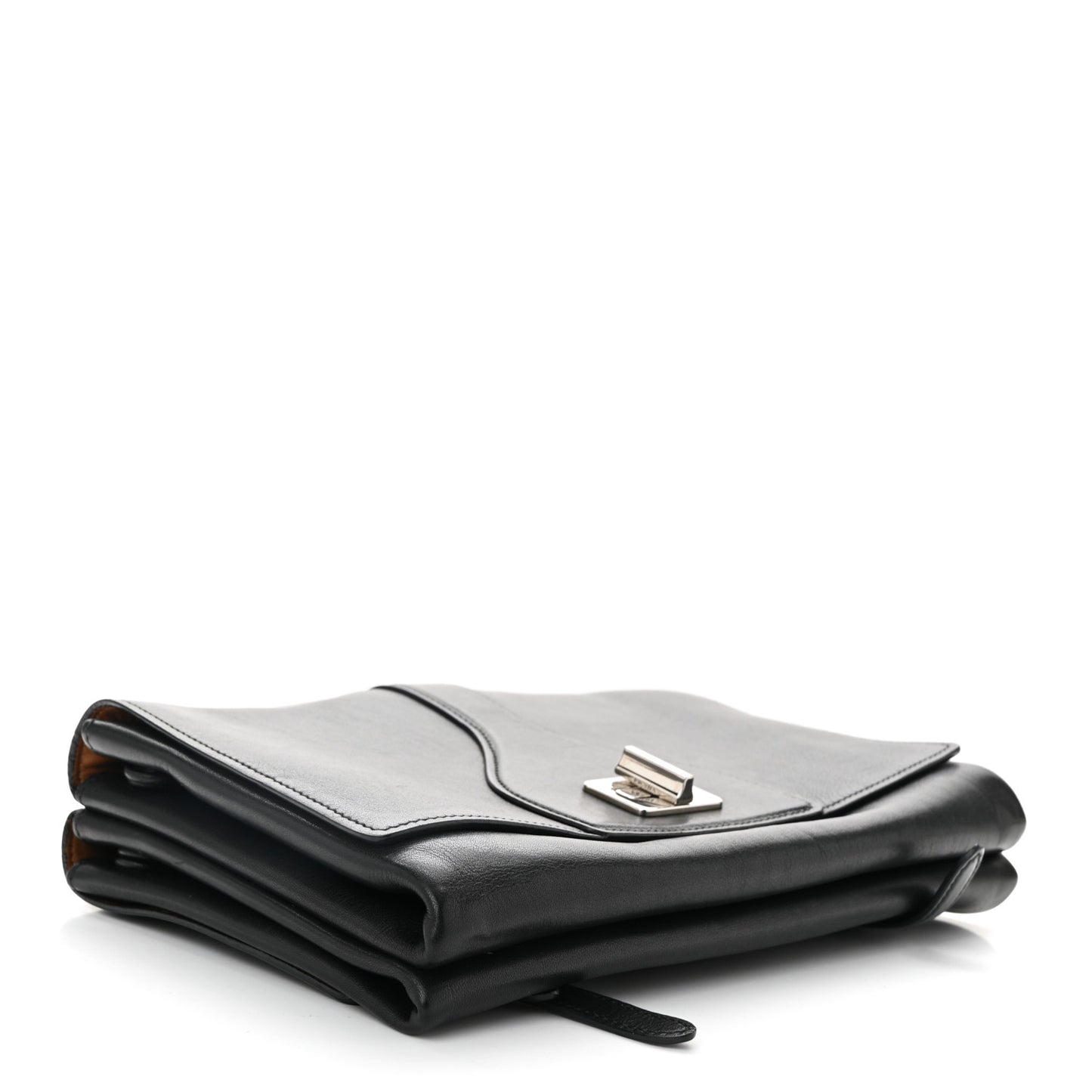 Vitello Soft Chain Flap Bag Black