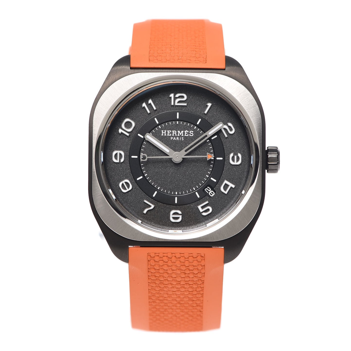 DLC Coated Titanium Rubber 39mm H08 Automatic Watch Orange