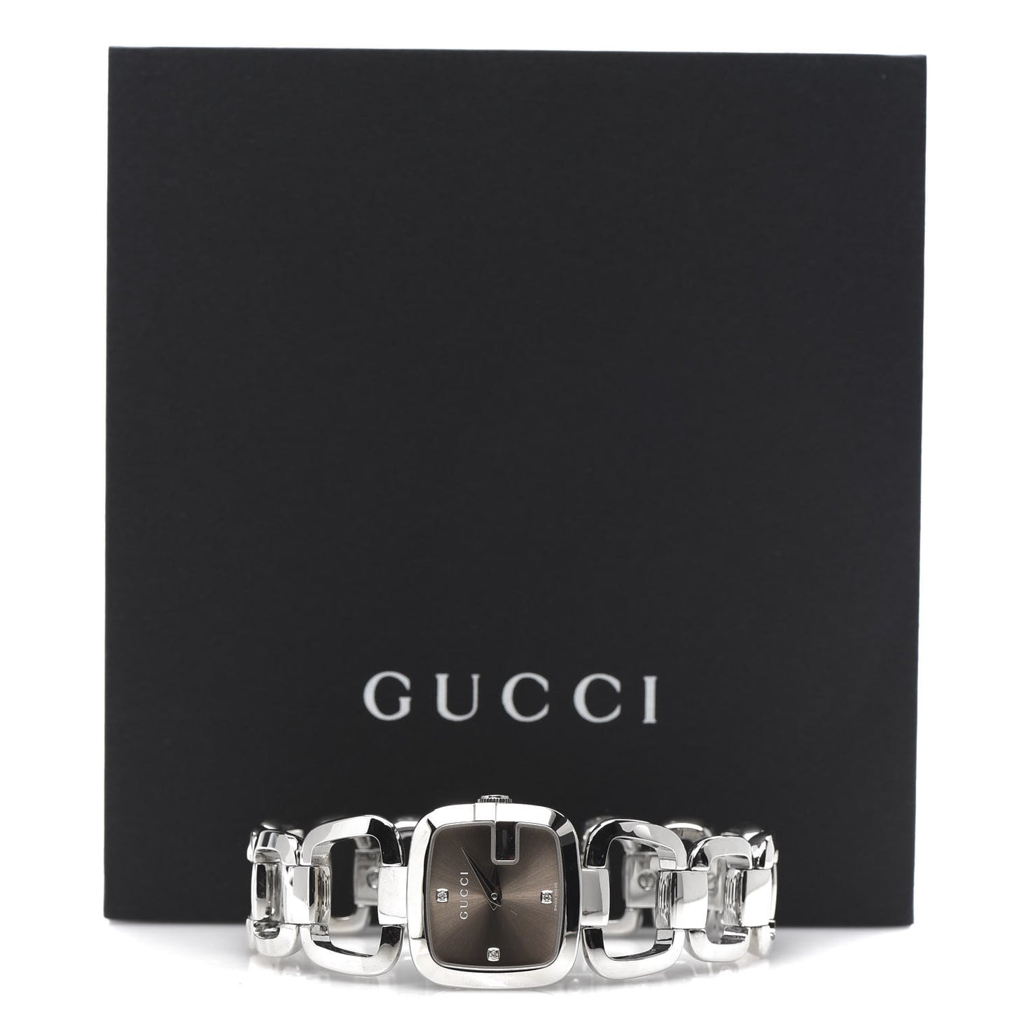 Stainless Steel Diamond 24mm G-Gucci Square Quartz Watch